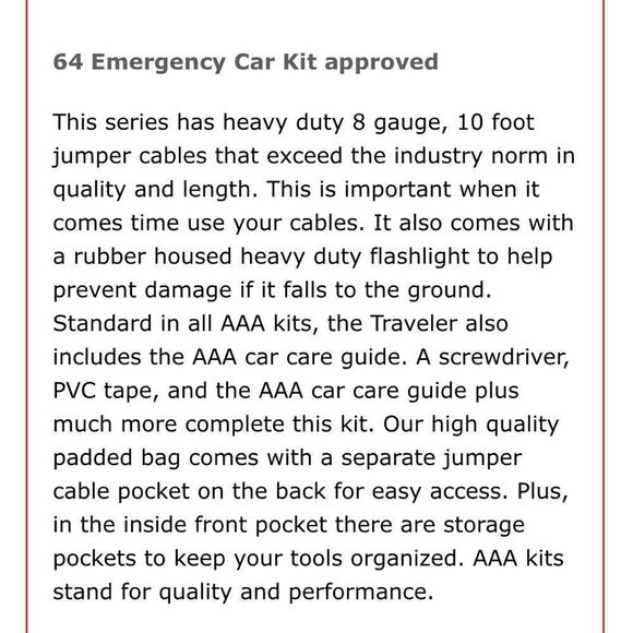 Emergency Road Kit - Premium - Picture 9 of 9